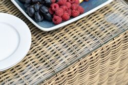 Кон Панна, стол кофейный коричневый/соломенный/бежевый/графит, искусственный ротанг