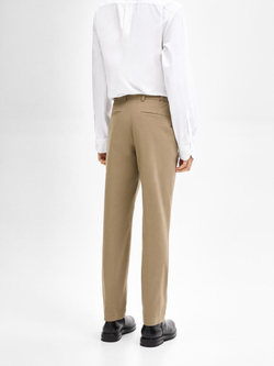 Massimo Dutti Зауженные брюки из твила, цвет верблюжьей шерсти