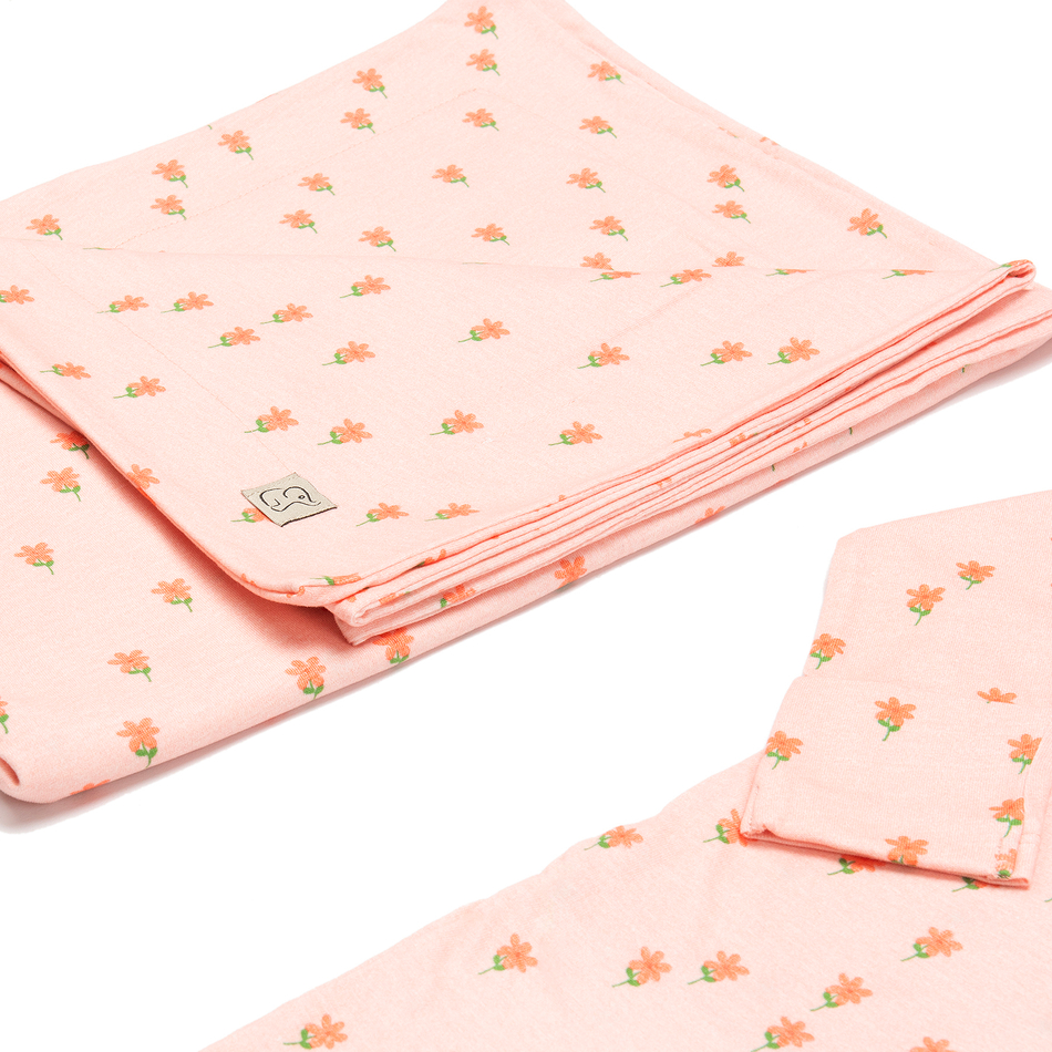 Набор для новорожденного из 5 вещей в розовом цвете с принтом цветочки (размер 50)