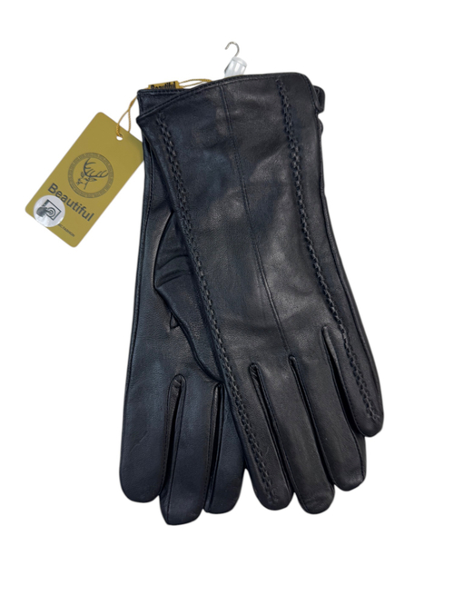 Перчатки. Женские. Сенсорные. Материал верха: Кожа теленка. Подклад: Трикотаж-шерсть. 5 шт. в упаковке.