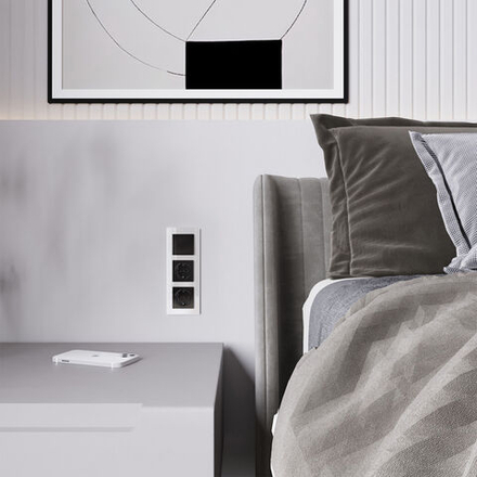 Выключатель одноклавишный (черный акрил)