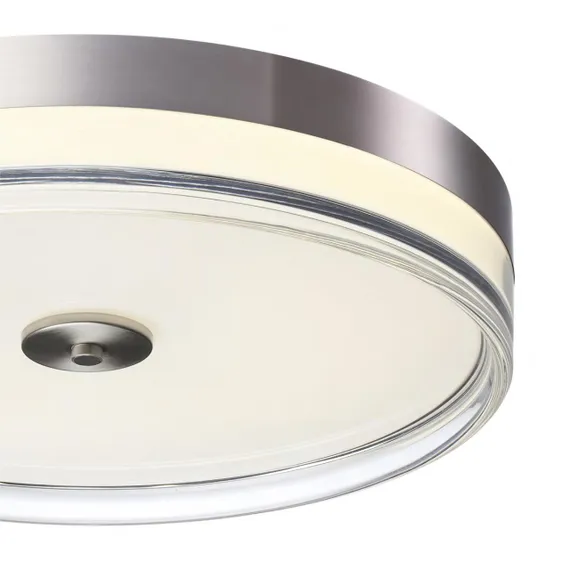 7727/76L MITRA LED SN 101 Светильник металл/акрил/никель/прозрачный LED 76Вт 4000K D400 IP20 ETERNA