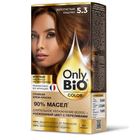 Крем краска Only Bio Color Золотистый каштан 5.3 115 мл