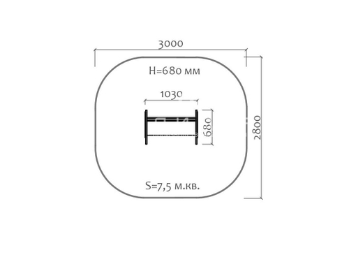 Скамейка детская “Акула”