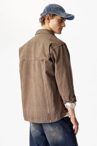 Коричневая рубашка из денима Ventique