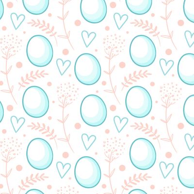 Розовый и голубой. Нежный пасхальный узор