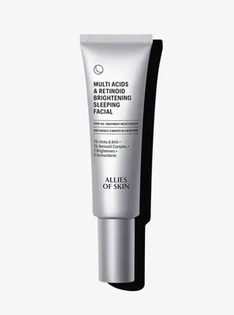 Пилинг ночной мультикислотный Allies of Skin Multi Acids&Retinoid Brightening Sleeping Facial 48 мл