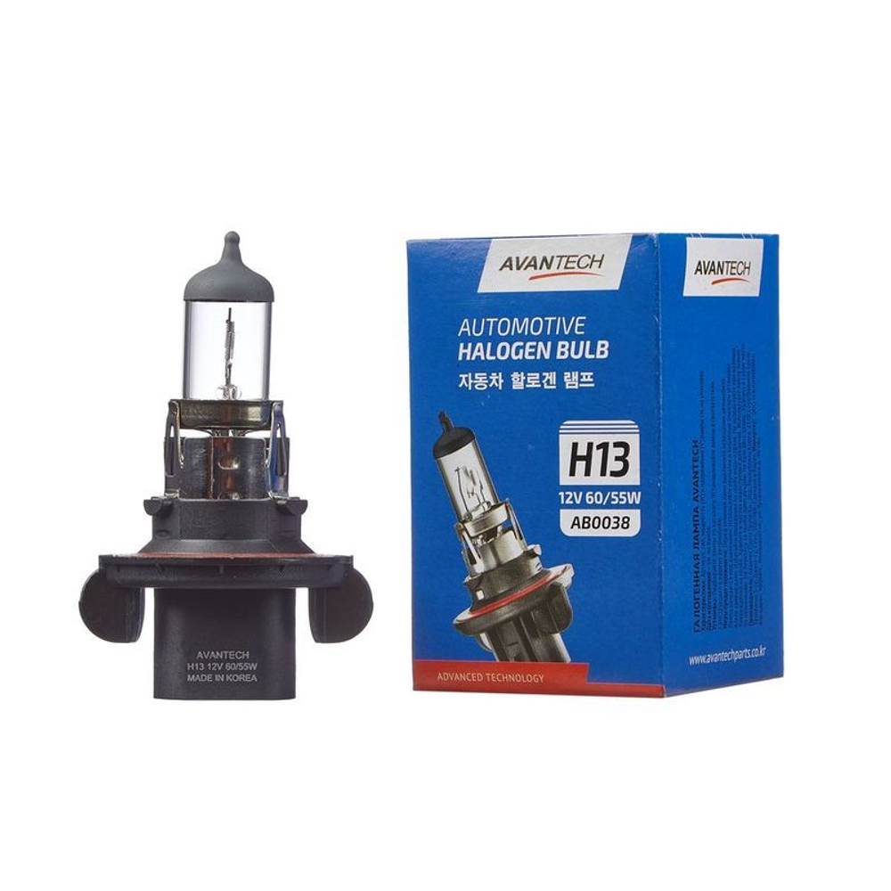Лампа головного света Avantech H13 12V 60/55W AB0038