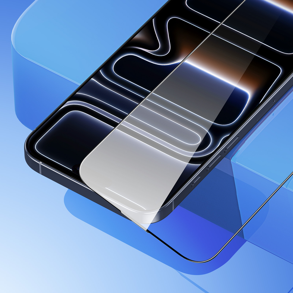 Защитное стекло для iPhone 17 Pro, серия Roga Series от Dux Ducis (комплект с ванночкой для автоматического выравнивания и установки)