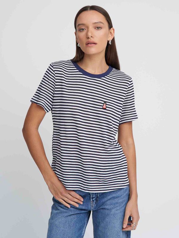 Футболка В Полоску бело-синяя - фото 16