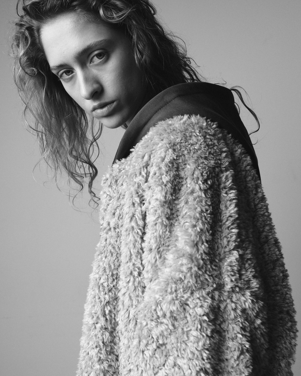 Faux Fur Jacket Beige