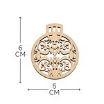 Подарочный набор игрушек на новогоднюю елку, деревянные