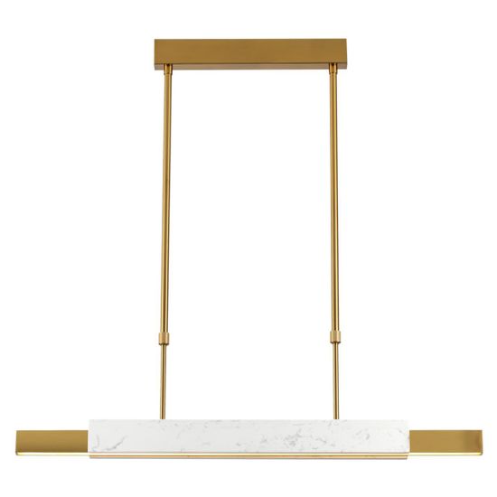 4359/25L MIDCENT ODL24 129 белый .мрамор/антич. бронза/металл/акрил Подвесной светильник IP20 LED 25W 3000K 220V MARMI