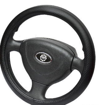 Оплетка на руль круглая Coolpart MAXIMAL (45) к/з черный/черный  C003XXL-BLBL