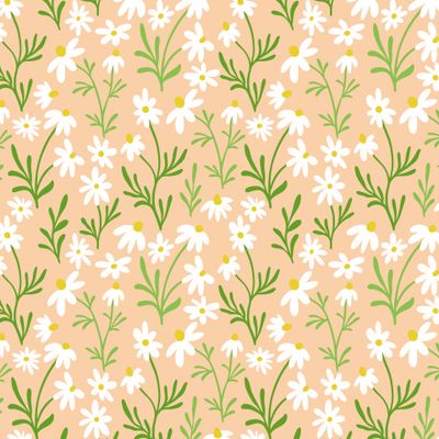 Милые ромашки на бежевом
