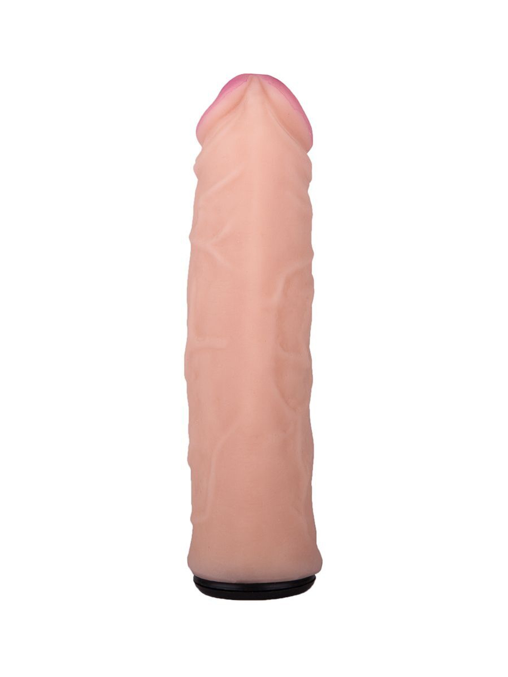 Страпон Харнесс: трусики с плугом и насадка из неоскин - 15,2 см. (Цвет: телесный с черным)