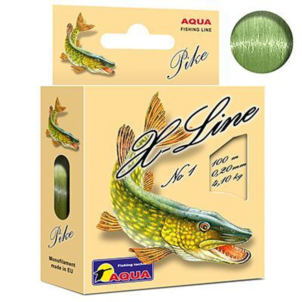 Монофильная леска для рыбалки Aqua X-Line Pike
