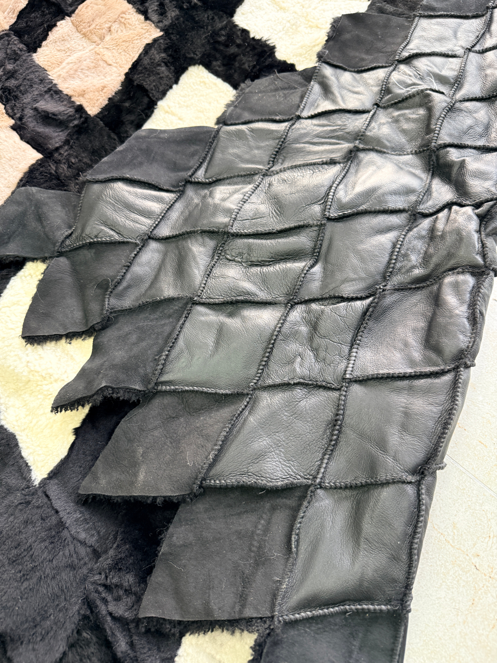 Покрывало меховое ковер из шкуры овчины