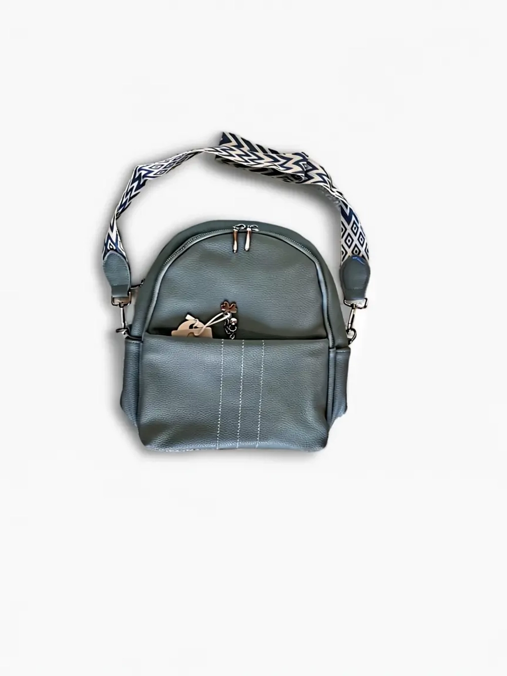 Рюкзак сумка женская из экокожи бежевая QOZA