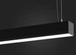 Подвесной линейный LED светильник LP55-1000 27Вт 5000К IP40 черный 2484Лм 1000х50х50мм DARKLUM