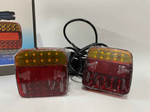 LD-02 (12V) - Кабель / Светодиодные задние фонари на магнитах для прицепа, 12V, влагозащитные (2 шт. / комплект)