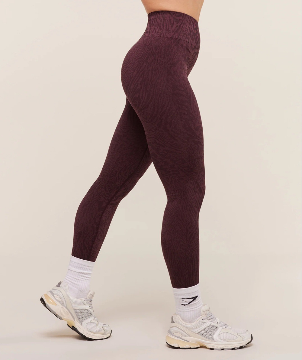 Леггинсы GYMSHARK Adapt Animal Seamless Leggings Cherry