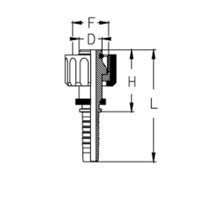 Фитинг DN 06 DKF-W (Г) 22x1.5 TIEFFE