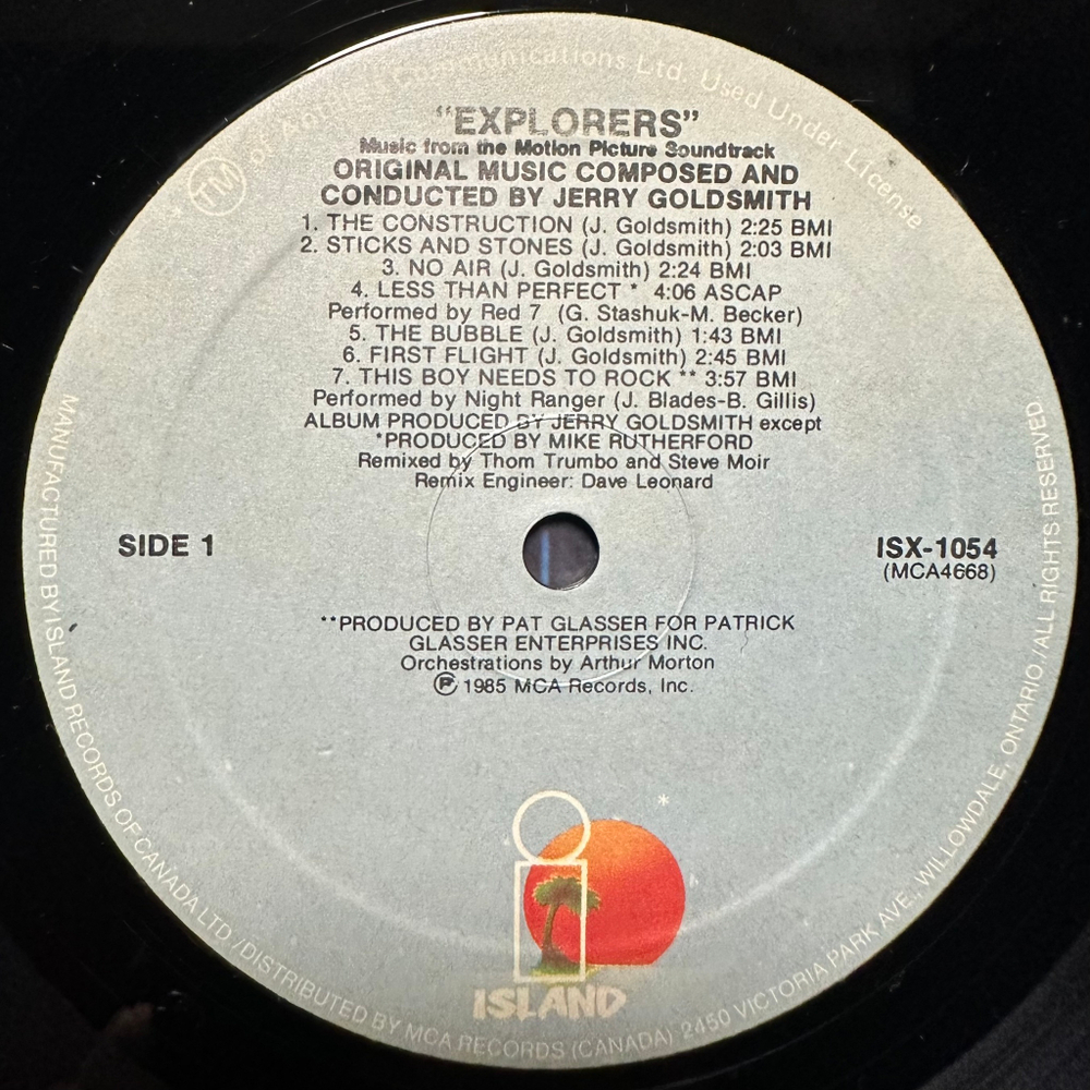 Explorers - Music From The Motion Picture Soundtrack (Канада 1985г.)