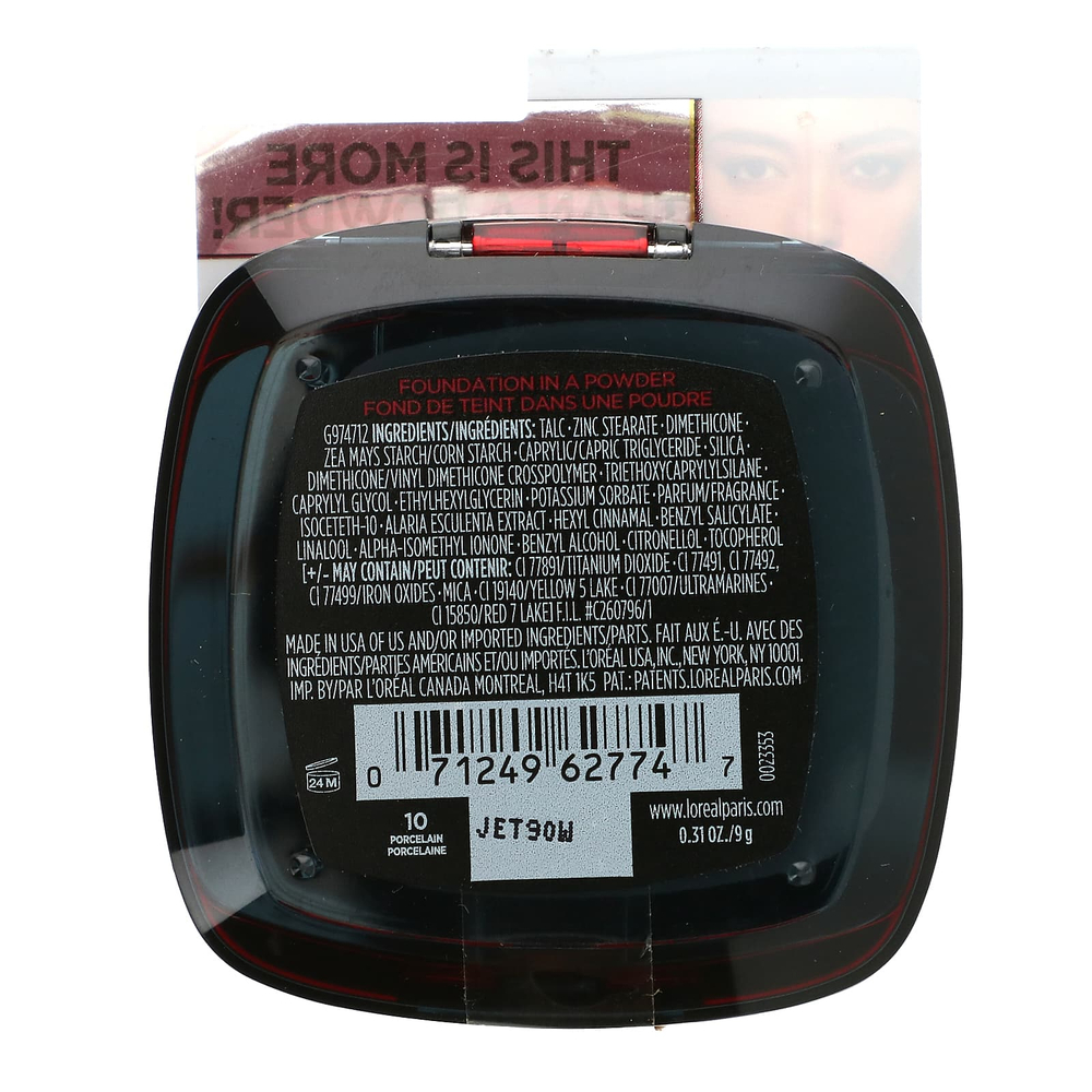 L'Oréal, Infallible 24H Fresh Wear, тональная основа в порошке, фарфор 10, 9 г (0,31 унции)