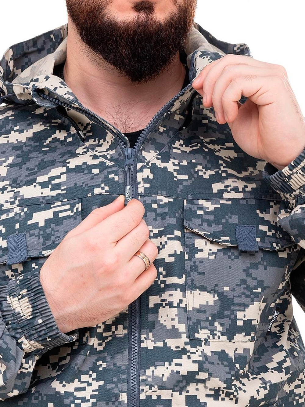 Костюм летний антимоскитный Helios Тайган, цвет серый пиксель, размер 52-54/170-176 (T-KS-T-GP5072-2XL-1)