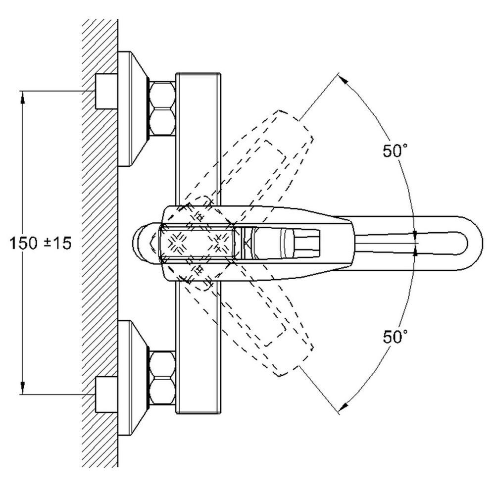 Смеситель для ванны, G.lauf, корот изл, с картриджем, хром, LOF3-A033