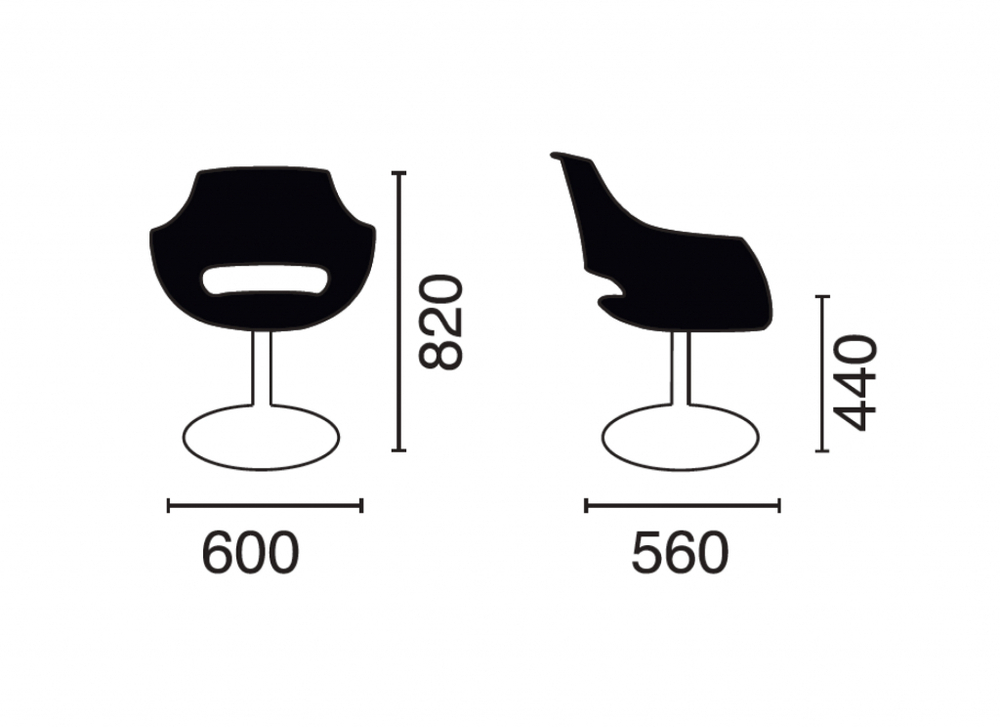 Кресло вращающееся c мягкой обивкой Papatya Opal-MD