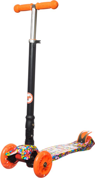 Самокат детский трехколесный Игрокат складной Dino Print Candys