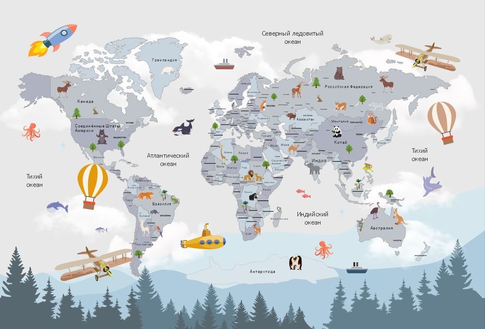 Карта мира №6