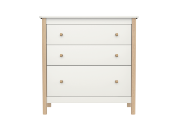 Комод Classic 3 ящика (молочный)