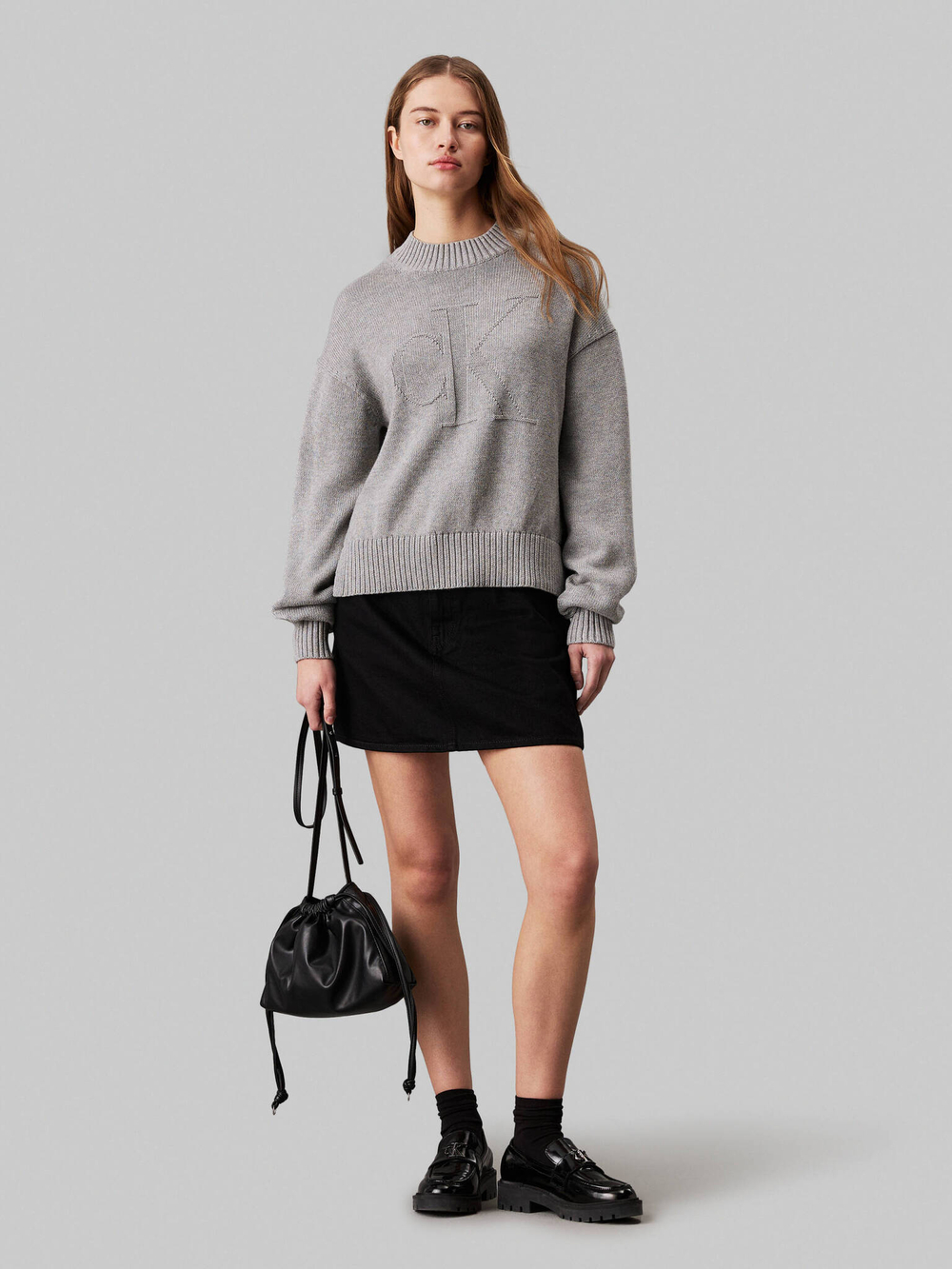 Свитер INTARSIA CALVIN KLEIN JEANS - серый(J20J224224)