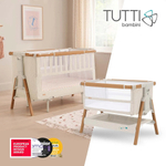 Кровать-трансформер приставная Tutti Bambini CoZee XL 120х60 см Scandinavian Walnut/Ecru