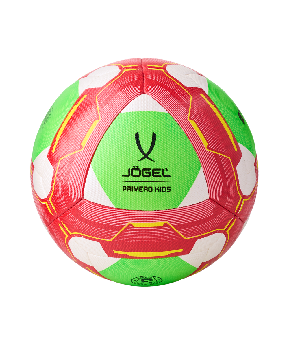 Мяч футбольный Primero Kids №3, белый/красный/зеленый