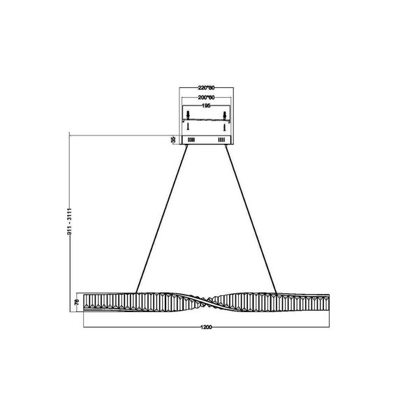 Подвесной светодиодный светильник Maytoni Krone P097PL-L36BS3K
