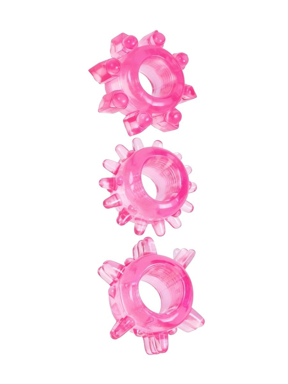 Комплект из трех розовых эрекционных колец (Цвет: розовый)