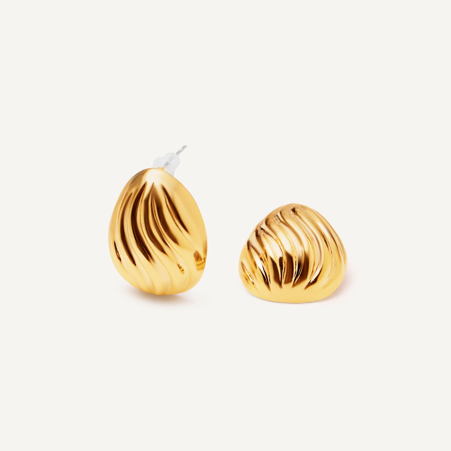 Серьги Wavy Rib Earrings – Gold
