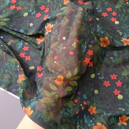 Сетка эластичная, с принтом "ночная мелодия"