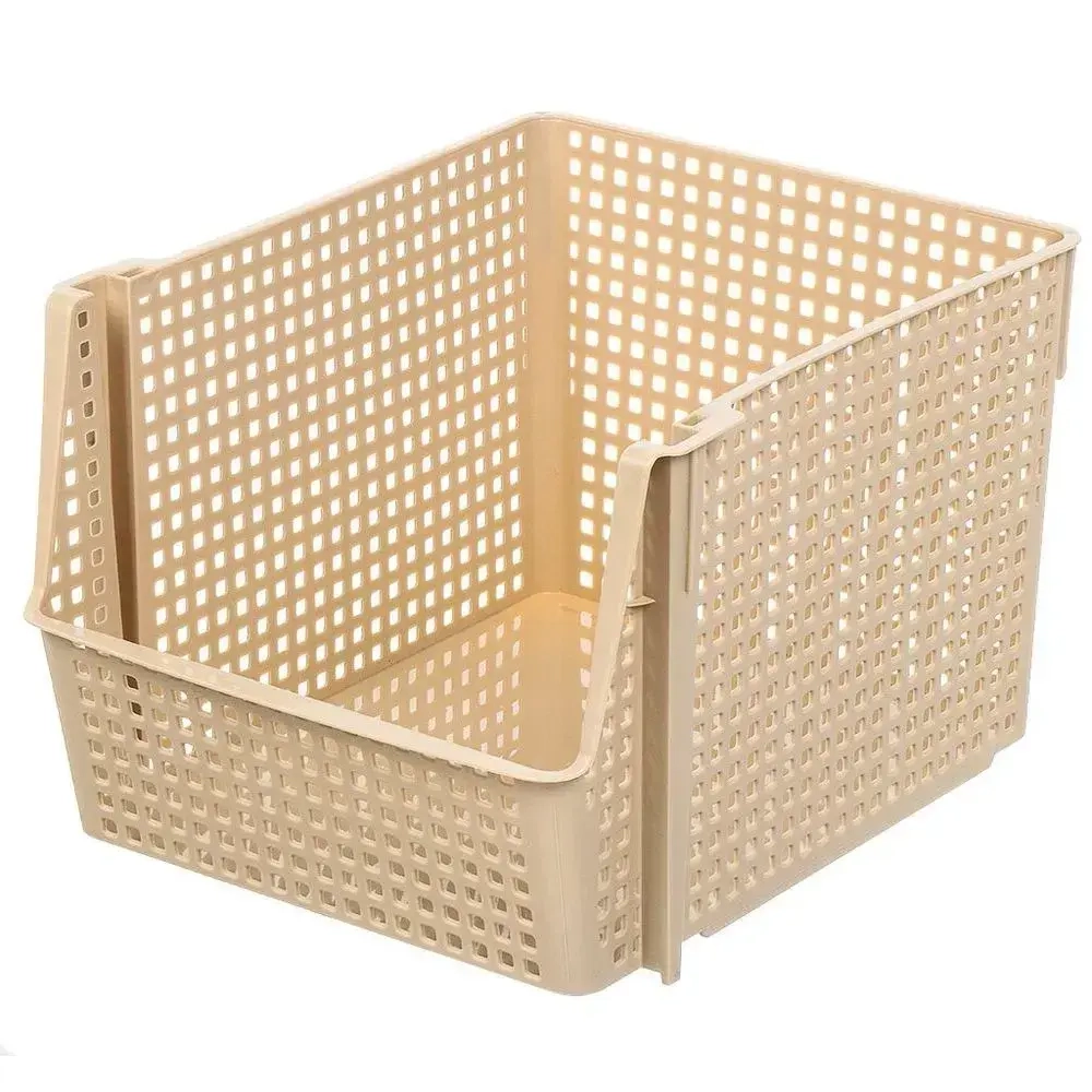 Корзинка для хранения Лофт10л штабелируемая (латте)