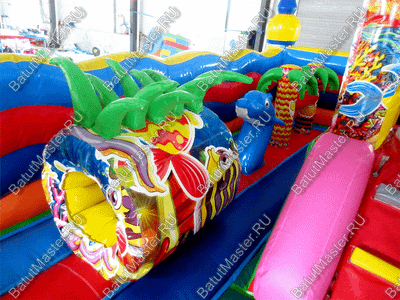 Коммерческий надувной батут "Приключения на море" 6*5*2,8 м