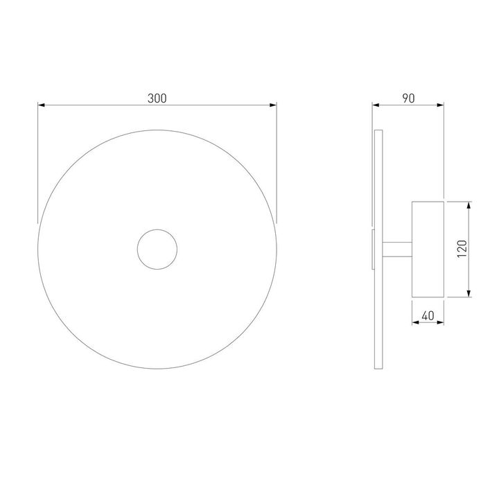 Настенный светодиодный светильник Eurosvet Thasos 40341 Led черный