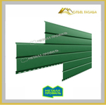 Сайдинг металлический L -Брус ХL Полиэстр 0.45мм - RALL 6002 Лиственный зеленый (Заказ)