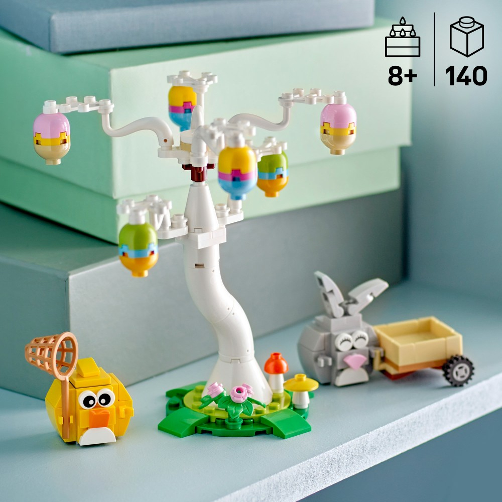 Конструктор LEGO Iconic 1833 40808 Поиск пасхальных яиц с зайчиком и цыплёнком арт. 40808 140 дет — фото 7
