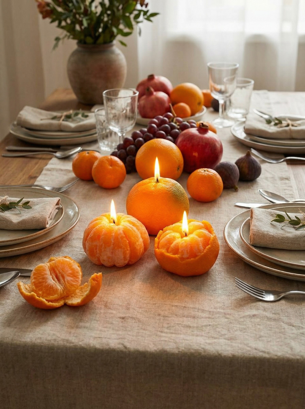 Набор "Свечи-мандарины", 3 шт.