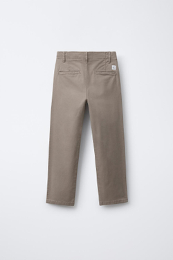 ZARA БАЗОВЫЕ БРЮКИ ЧИНОС, БЕЖЕВЫЙ