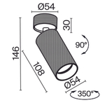 Потолочный светильник Technical C082CL-01-GU10-W